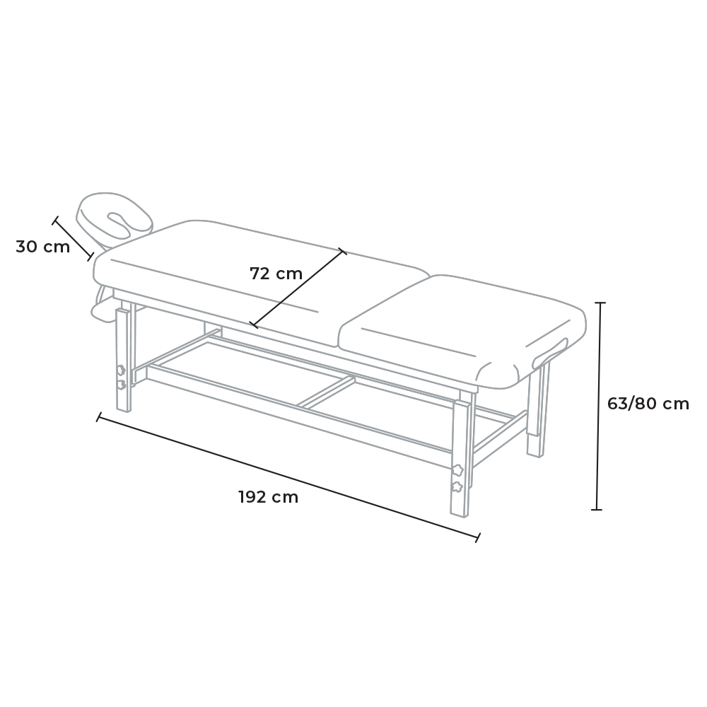 Professional Massage Table With Removable Headrest And Reclining Back